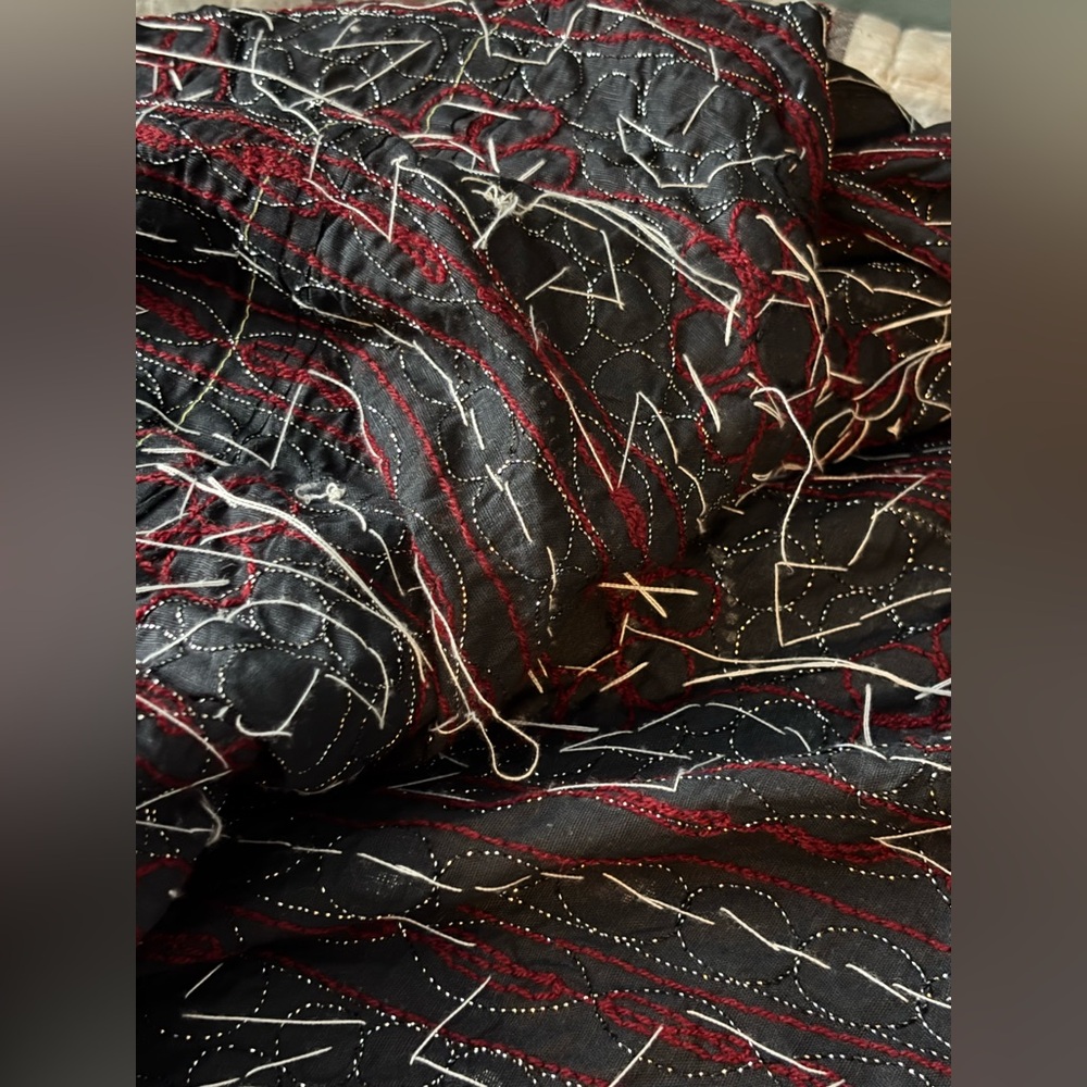 Gorgeous maxi skirt one size red and black sequins - Picture 11 of 16